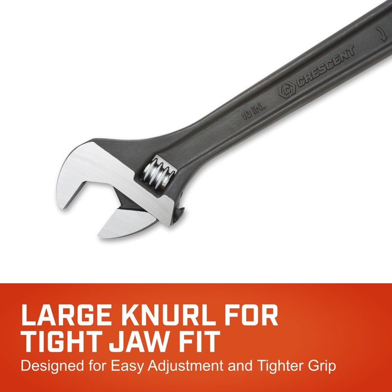 Crescent 10" Adjustable Black Oxide Wrench - Carded - AT210VS - Image 2